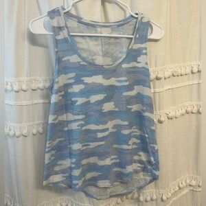 Lucky Brand Blue Camo Tank Top